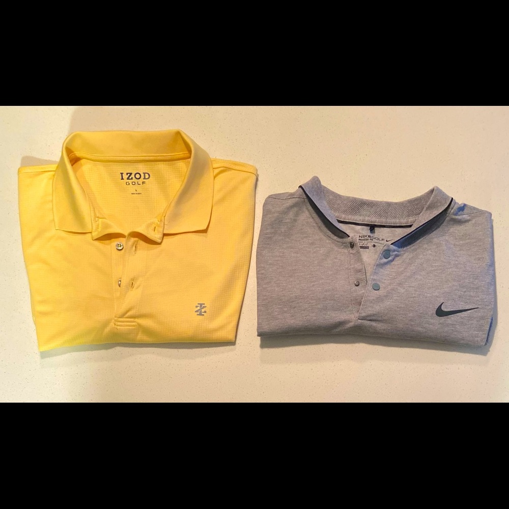 Nike Golf Dri-fit Polo & Izod Golf Polo (Bundle)